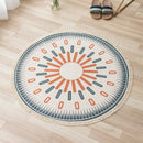Axyaa Nordic Style Cotton Linen Round Carpets Boho Retro Handmade Floor Mats
