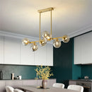 Axyaa Mid Century Linear Chandelier for Dining, Kitchen, Living Room