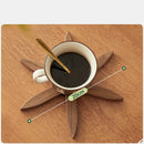 Axyaa Solid Wood Coaster Set - Insulated Tea Tray & Desktop Decoration