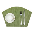 Axyaa Wedge PVC Placemats Set Burgundy Red Wipe Clean Heat-Resistant Table Mats