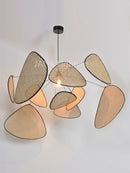 Axyaa Rattan Chandelier: French Design Market Indoor Lighting Solution