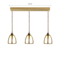 Axyaa Nordic Copper LED Pendant Light with Knob Switch for Bedroom Dinning Living Room