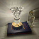 Axyaa Crystal LED Vase Table Lamp - USB Charging, Touch Switch, Tricolor Dimming