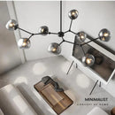 Axyaa Gray LED Lava Glass Chandelier Nordic Design Pendant Light