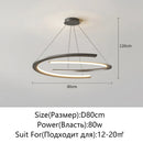 Axyaa LED Ceiling Chandelier - White/Black Modern Home Lighting for Living Room, Bedroom, Dining Room