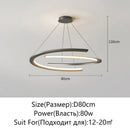 Axyaa LED Ceiling Chandelier White/Black Modern Home Lighting for Living Room & Bedroom
