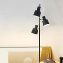 Axyaa Matte Black LED Triple Floor Lamp - Modern Minimalist Design for Living Room and Bedroom