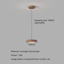 Axyaa Wood Grain LED Ceiling Lamp Modern Nordic Home Decor Bedroom Pendant Light