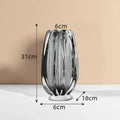 Clear Grey Vase for Chic Plant Display - Axyaa Minimalist Table Decor