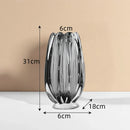 Clear Grey Vase for Chic Plant Display - Axyaa Minimalist Table Decor