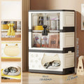 Axyaa Cat House Cabinet: 1-3 Tier, 60cm Wide, Black/Gray for Bedroom/Living Room