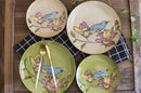 Axya Hand-Painted Ceramic Dinner Plate Set