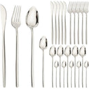 Axyaa 24-Piece Stainless Steel Cutlery Set Christmas Dinnerware Silverware Set