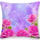 Axyaa Butterfly Flower Square Cushion Cover - Double Sided Home Decor
