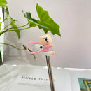 Axyaa Bear Pumpkin Silicone Straw Cover - Universal 7-8mm Sippy Stopper