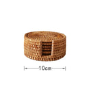 Axyaa Rattan Table Mats Set, Heat Resistant, Scald Resistant, Dining Coasters, Household Use