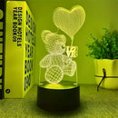 Axyaa Care Bear Night Light: Colorful Bedroom Lamp for Creative Atmosphere