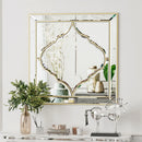 Axyaa Square Mirror 600/800mm Modern Gold Edge Accent for Home Decor