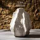 Axyaa White Ceramic Vase: Nordic Minimalist Home Decor for Living Room, Dining Table & Dry Flowers