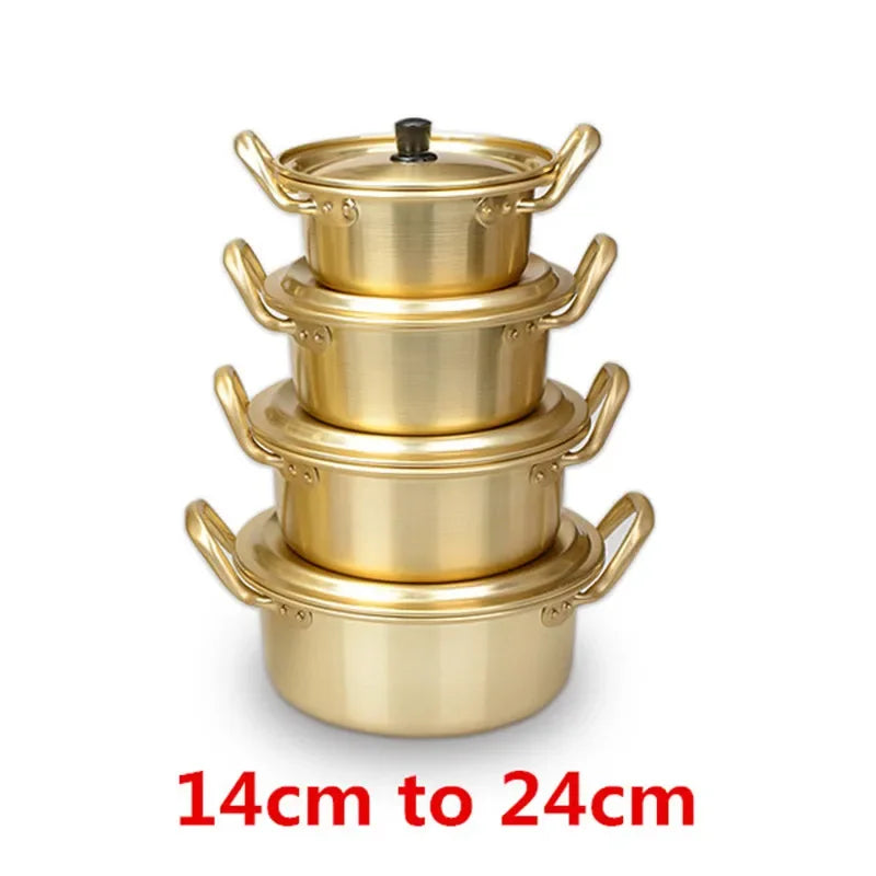 Axya Aluminum Pot for Korean Style Ramen Noodles and Soup Cooking