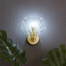 Axya Shell Glass LED Wall Lamp - Modern Nordic Bedroom Sconce Lighting
