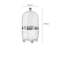 Axyaa Rotating Makeup Brush Holder with Lid - Clear Brush Organizer