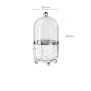 Axyaa Rotating Makeup Brush Holder with Lid - Clear Brush Organizer