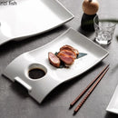 Axyaa Ceramic Dumpling Sushi Dessert Snack Steak Plates - Hotel Artistic Tableware