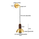 Axyaa Modern Wood Copper LED Wall Sconce for Living Room & Bathroom