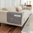 Axyaa Armrest Pad Storage Layer Modern Sofa Cover Khaki Gray