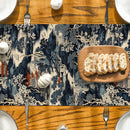 Axyaa Floral Lines Table Runner: Farmhouse Dining Decor & Holiday Party Accent