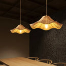 Axyaa Luxury Rattan Pendant Light Vintage Bohemian Handwoven Lampshade