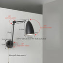 Axyaa Swing Arm LED Wall Light - Nordic Minimalism Bedroom Living Room Lampara Pared