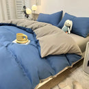 Axyaa Solid Purple Bedding Set - Soft Polyester Bed Linen Twin Queen Full Size