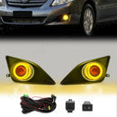 Axyaa LED Angel Eyes Fog Lamps with Halogen DRL for Toyota Corolla Altis 2008-2010