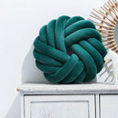 Axyaa Velvet Knot Pillow Large Round Decorative for Home Couch Office