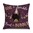 Axyaa Halloween Pillowcase 45x45 Demonic Funny Sofa Pillow Cover Linen Cushion Cover