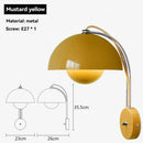 Axyaa Nordic Bud Wall Light Chrome Bedroom Lamp Home Decor Fixture
