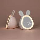 Axya Kids Rabbit Alarm Clock with Dimmable LED Night Light