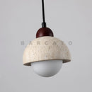 Axyaa Yellow Cave Stone Pendant Lights LED Chandeliers for Bedroom Living Room