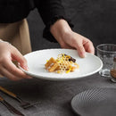 Axyaa Spiral Pattern Ceramic Plate Set, Molecular Cuisine Restaurant Tableware