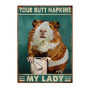 Axyaa Funny Butt Napkins Poster for Home Hotel Cafe Decor