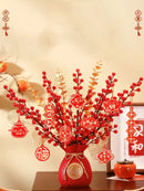 Axyaa Fruit Money Bag Vase with Artificial Flowers Bouquet - Home Décor Craft