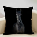 Axyaa Horse Pattern Cushion Cover 45x45cm Linen for Home Living Room Art Decoration