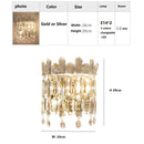Axyaa Gold/Silver Chrome Crystal Wall Lamp for Modern Home Decor Lighting
