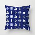 Axyaa Blue Mediterranean Compass Anchor Pillow Cover 45x45cm