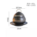Axyaa Ceramic Egg Shape Bowl with Lid for Soup and Desserts