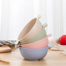 Axyaa Kids Wheat Straw Bowl and Spoon Set 8-Piece Multicolor Tableware