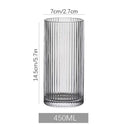 Axyaa Striped Glass Cup for Coffee, Juice, Milk - Ideal for Home & Hospitality
