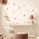 Boho Pink Butterfly Wall Sticker Nursery Decor by Axyaa